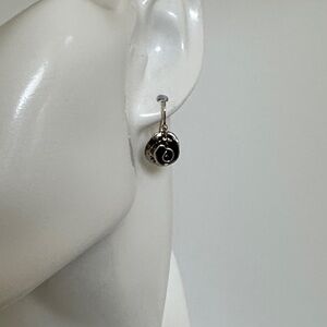 925 Sterling Silver Rose silver Drop Earrings